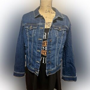 Old Navy Jean Jacket Size L Button Sides Western